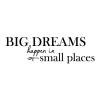Big dreams happen in small spaces wall quotes vinyl lettering wall decal home decor vinyl stencil home office desk work from home small office professional 
