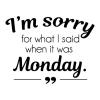 I'm sorry for what I said when it was Monday wall quotes vinyl lettering wall decal home decor vinyl stencil office professional funny office home office desk work