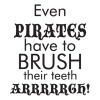 pirates brush teeth arrrgh wall decal