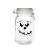 Smiling pumpkin face mason jar