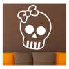 skull decal with bow