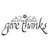 calligraphy give thanks religious wall decal