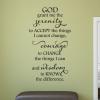 Serenity Prayer Elegant Wall Quotes™ Decal perfect for any home