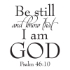 Be still and know that I am God Psalm 46:10 wall quotes vinyl lettering wall decal home decor religious christian bible quotes