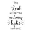 The Lord will be your everlasting light Isaiah 60:20 wall quotes vinyl lettering wall decal home decor religious faith bible 