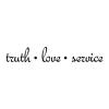 Truth • Love • Service wall quotes vinyl lettering wall decal home decor religious faith ministry missionary