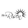 He is risen wall quotes vinyl lettering wall decal home decor religious faith easter resurrection sunburst
