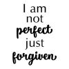 I am not perfect just forgiven wall quotes vinyl lettering wall decal home decor vinyl stencil religious faith christian church pray bible 