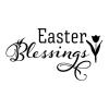 Easter Blessings with a tulip wall quotes vinyl lettering wall decal seasonal spring flower flowers flowery
