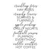 crackling fires hay rides crunchy leaves scarves & flannels apple picking chilly nights football season pumpkin everything cuddle weather hot coffee wall quotes vinyl lettering wall decal home decor vinyl stencil fall autumn seasonal