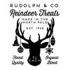 Rudolph & Co. Reindeer Treats Made in the north pole est 1958 finest quality organic blend 5¢ each wall quotes vinyl lettering wall decal home decor vinyl stencil vintage sign christmas holiday seasonal xmas