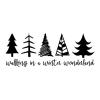 walking in a winter wonderland [tree silhouettes] wall quotes vinyl lettering wall decal home decor vinyl stencil christmas song music xmas holiday seasonal forest trees
