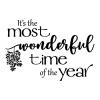 It's the most wonderful time of the year {mistletoe} wall quotes vinyl lettering wall decal home decor vinyl stencil christmas xmas holiday music song