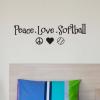 Peace Love Softball Wall Quotes™ Decal perfect for any home