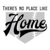 There's no place like home wall quotes vinyl lettering wall decal home decor baseball home plate sports