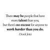There may be people that have more talent than you, but there’s no excuse for anyone to work harder than you do. - Derek Jeter wall quotes vinyl lettering wall decal home decor vinyl stencil sports baseball inspiration sport play practice