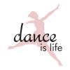 Dance Is Life Wall Quotes vinyl Decal ballet sports