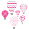 hot air balloon pink textstyles decals