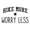 Hike more worry less wall quotes vinyl lettering wall decal hiking outdoor nature camp camping camper travel vacation star 