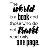The world is a book and those who do not travel read only one page wall quotes vinyl lettering wall decal home decor vinyl stencil 