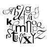 Alphabet A-Z wall quotes vinyl decal home art letters nursery typography