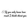 If You Only Knew How Much I Think About You.