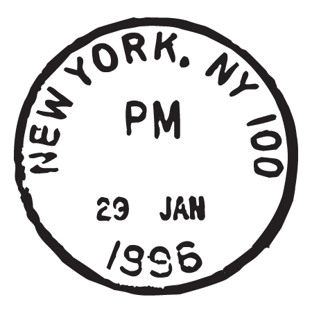 New York NY Jan 96 Postmark Wall Quotes™ Wall Art Decal 