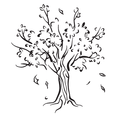 Tree & Leaves Silhouette Wall Quotes™ Wall Art Decal | WallQuotes.com