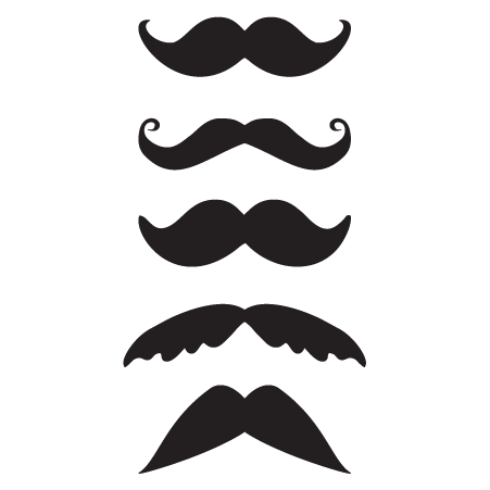 Five Mustaches Collection Wall Quotes™ Wall Art Decal | WallQuotes.com