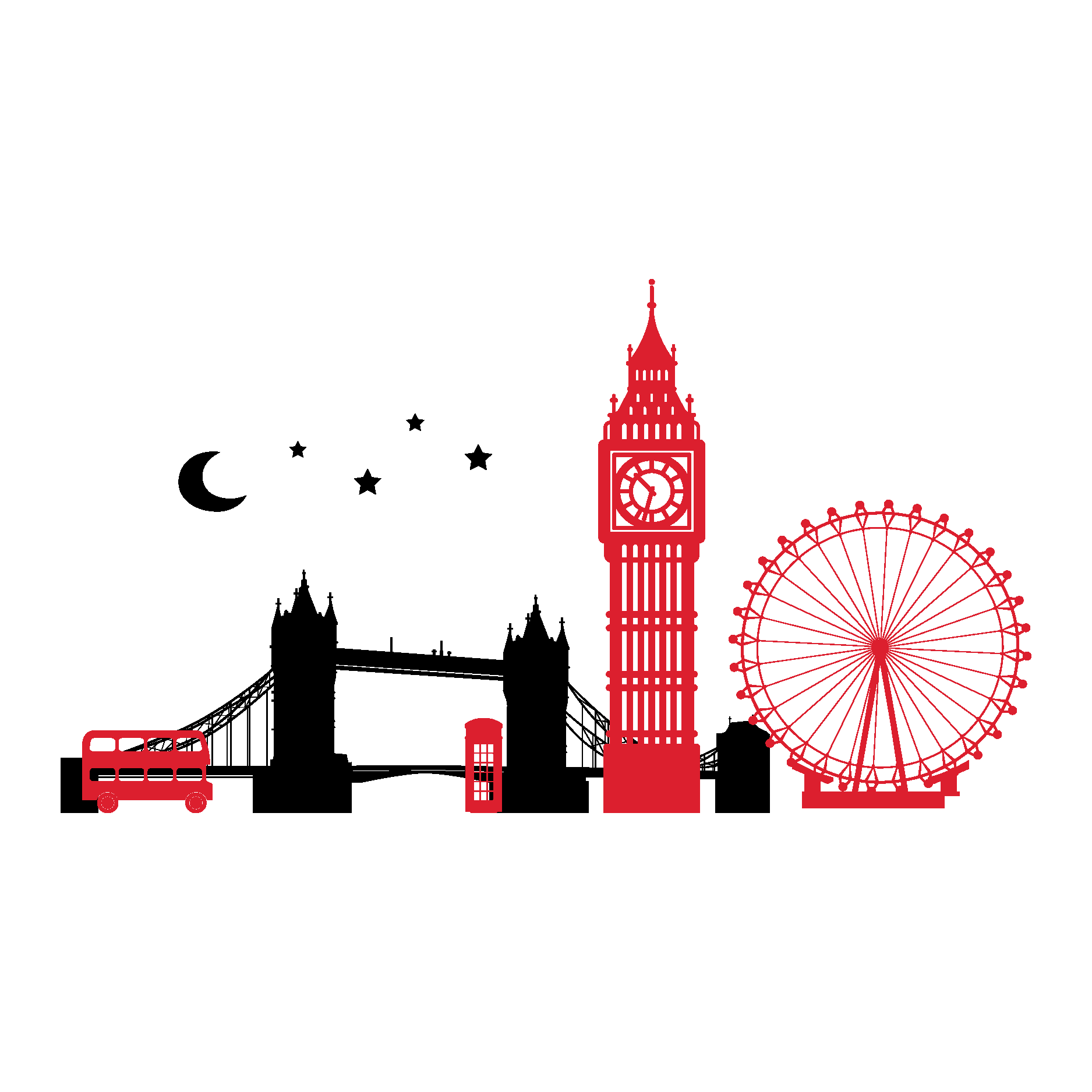 London Skyline at Night Wall Quotes™ Wall Art Decal | WallQuotes.com