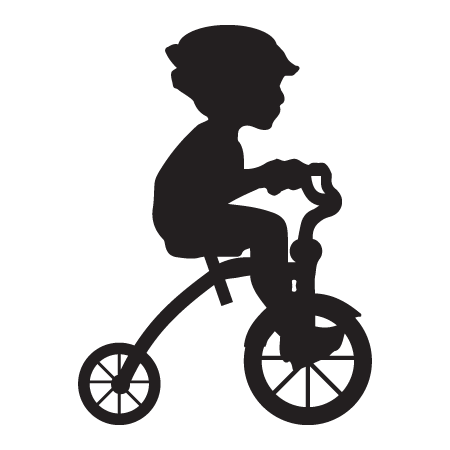 Little Boy Riding Trike Wall Quotes™ Wall Art Decal | WallQuotes.com