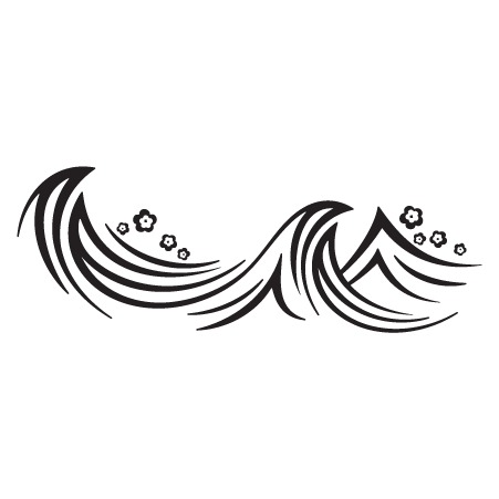 Ocean Waves Hibiscus Detail Wall Quotes Wall Art Decal Ocean Waves Hibiscus Detail Wall Quotes Wall Art Decal