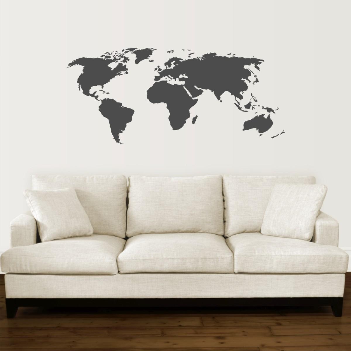 Oversized World Map Wall Quotes™ Wall Art Decal | WallQuotes.com