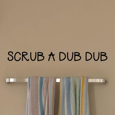 BA014 Rub A Dub Dub Bathroom Vinyl Wall Decal Art Decor
