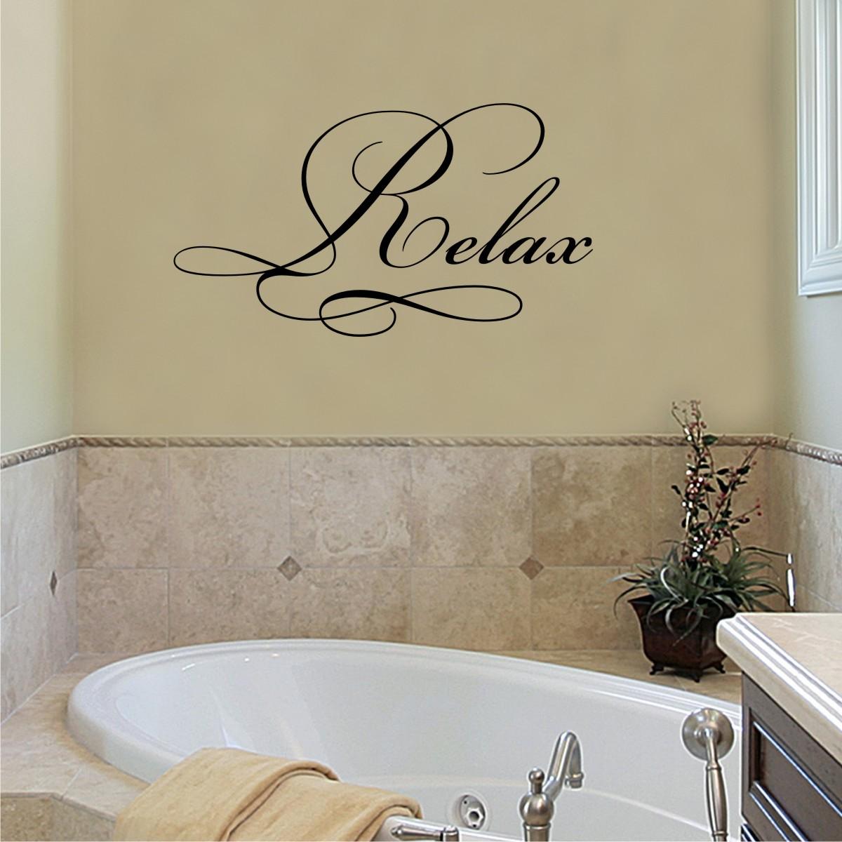 Relax Elegant Wall Quotes™ Decal | WallQuotes.com