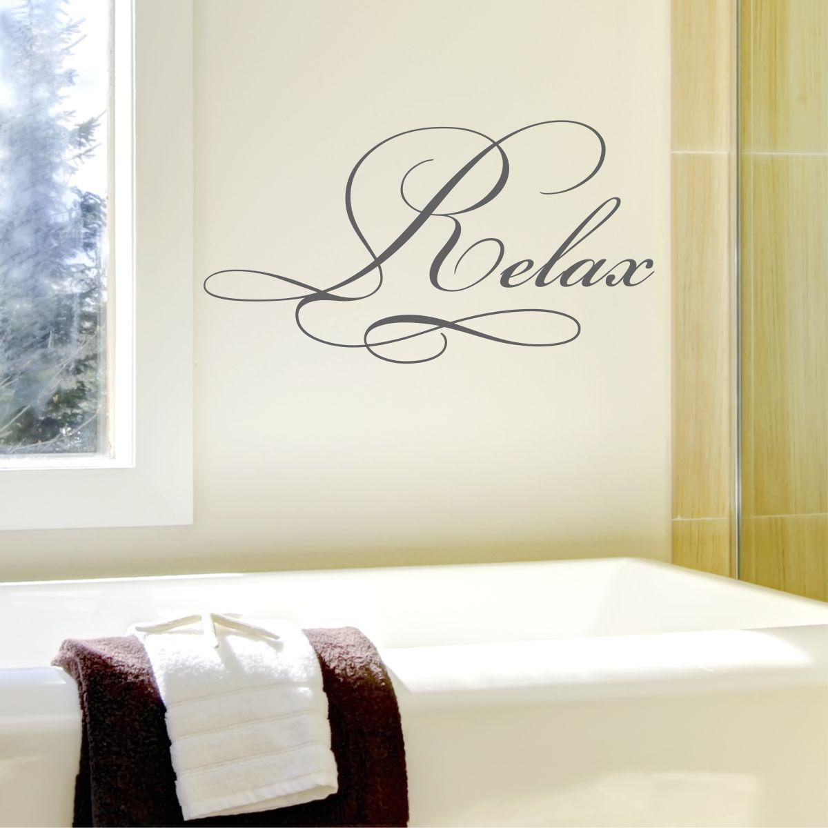 Relax Elegant Wall Quotes™ Decal | WallQuotes.com