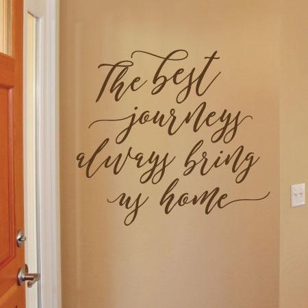 The Best Journeys Bring Us Home Wall Quotes Decal 