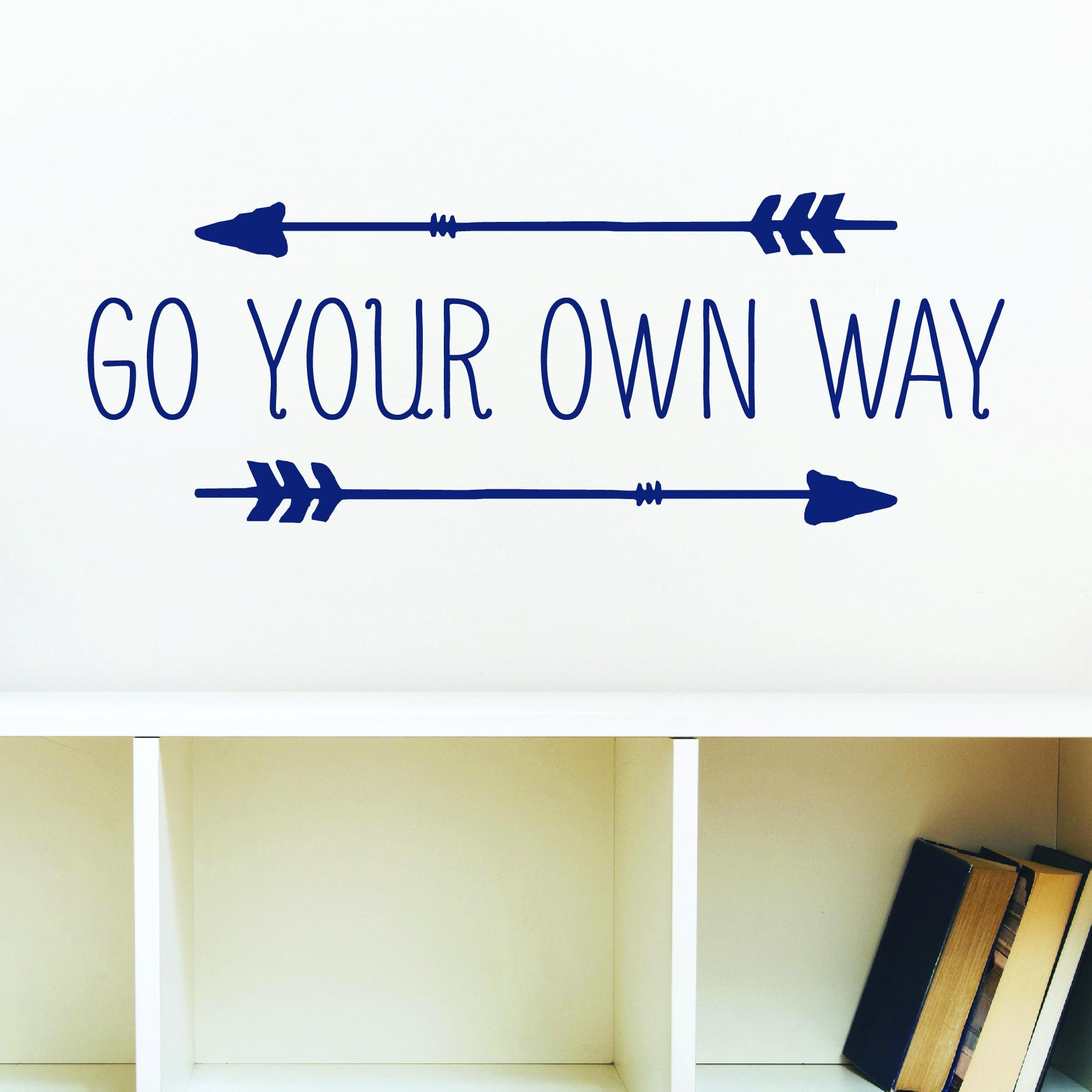 Go Your Own Way Wall Quotes™ Decal | WallQuotes.com