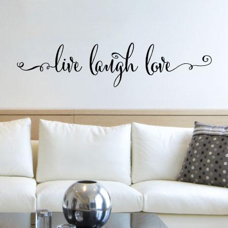 Wall Decals Live Laugh Love Vinyl Wall Quote Stickers Wall Art PD601