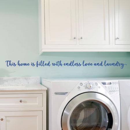 Endless Love & Laundry Handwritten Wall Quotes™ Decal | WallQuotes.com