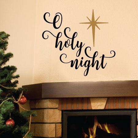 O Holy Night Script Wall Quotes Decal Wallquotes Com
