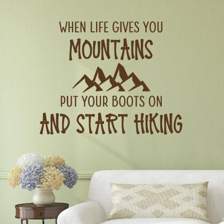 Hiking Sticker Wall Decal TP 1176 vinyl decor pnw hiking sticker hiker sticker pnw sticker gift hiker wall decal hiking wall decal