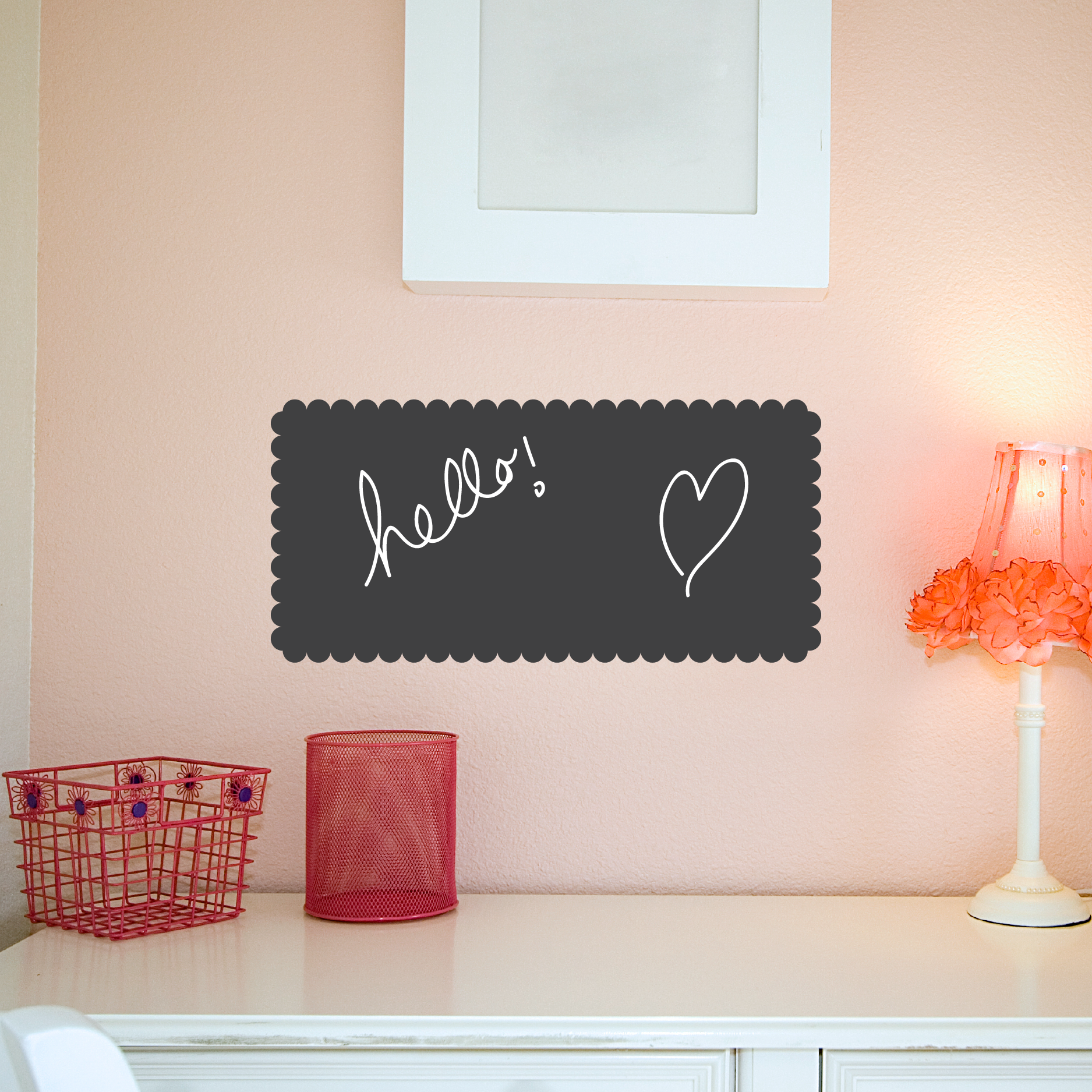 Chalkboard Scalloped Rectangle Wall Quotes™ Art Decal 
