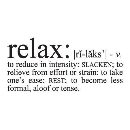 Relax Definition Wall Quotes™ Decal | WallQuotes.com