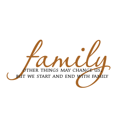 Start And End With Family Classical Wall Quotes™ Decal  WallQuotes.com