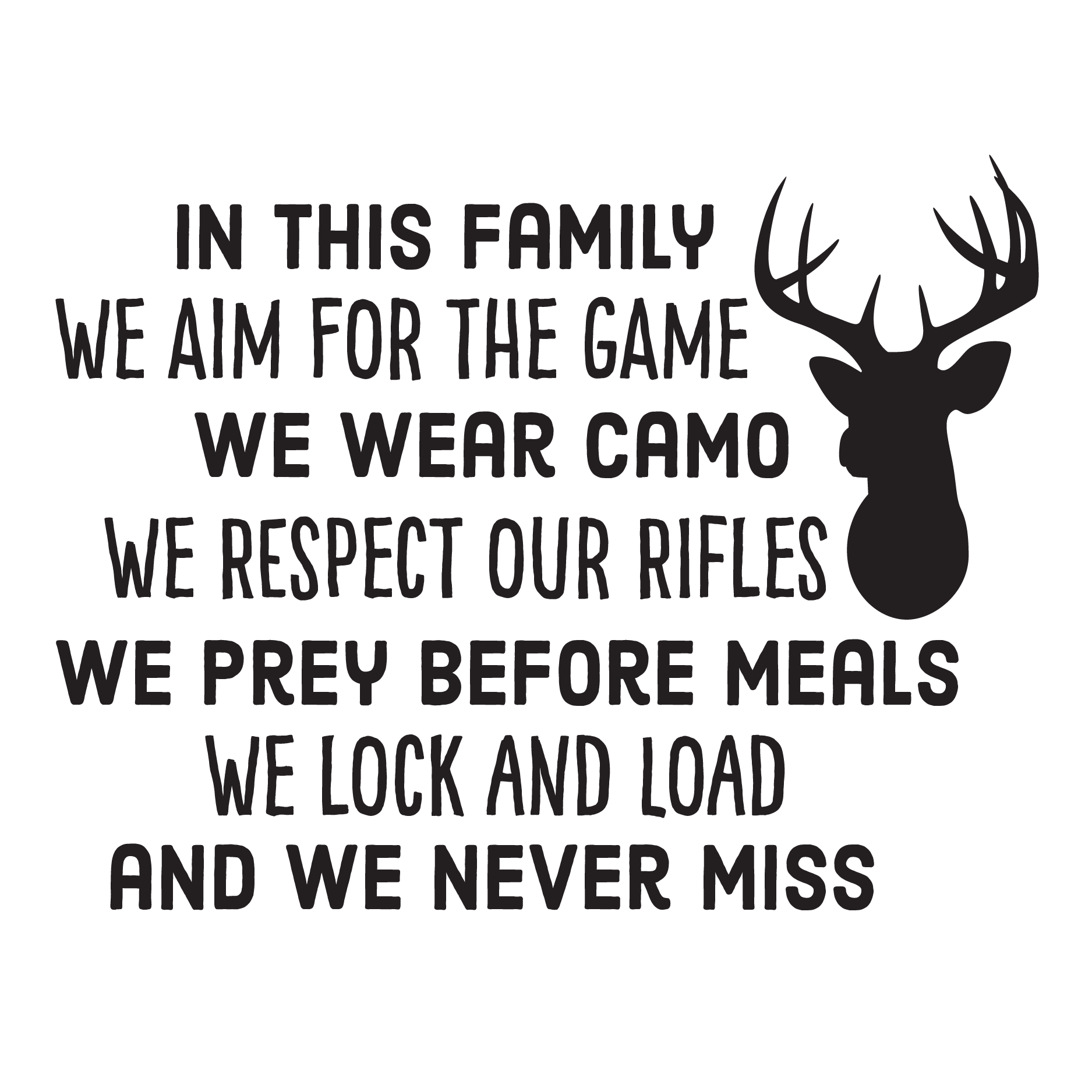 Hunting Family Rules Wall Quotes™ Decal  WallQuotes.com