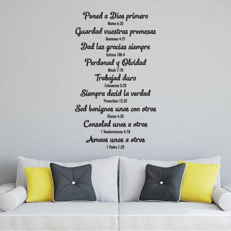 Bible Family Rules Spanish Wall Quotes Decal Wallquotes Com