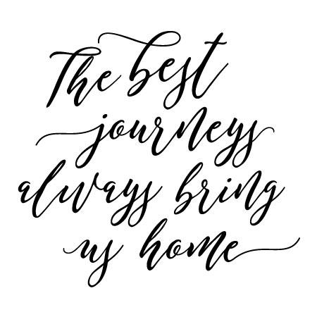 The Best Journeys Bring Us Home Wall Quotes™ Decal