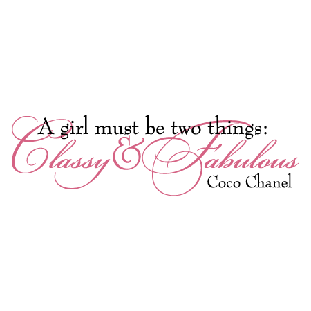 Classy and Fabulous Scroll Wall Quotes™ Decal | WallQuotes.com