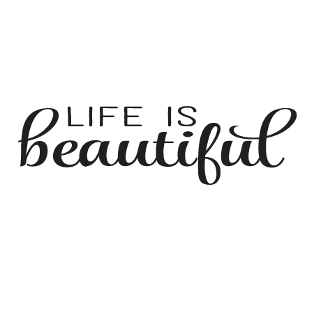 Life Is Beautiful Script Wall Quotes™ Decal | WallQuotes.com